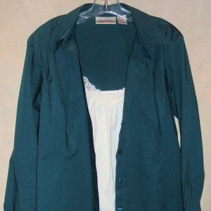 LONG SLEEVED BLOUSE/CAMISOLE SET SZ PL/BLOUSE – XL/CAMI